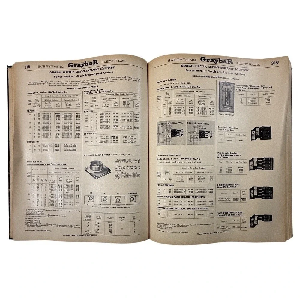 Graybar General Catalog No 106 Electrical Equipment Book Industrial Blue